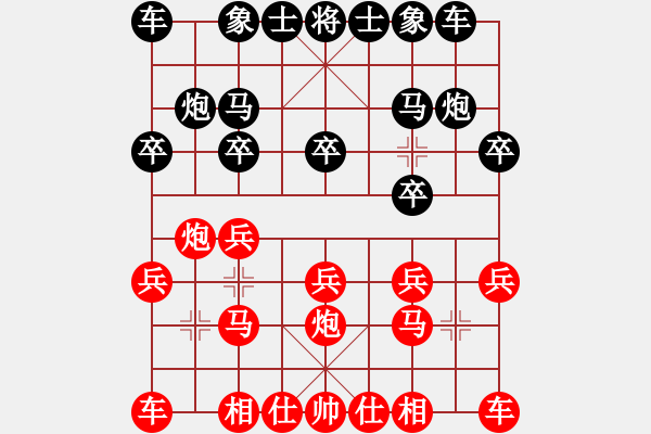 象棋棋譜圖片：中炮巡河炮對屏風(fēng)馬 - 步數(shù)：9 