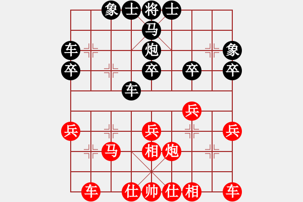 象棋棋譜圖片：2019.3.25.1評測先勝董羽認(rèn)證棋師8-2中炮進(jìn)三兵對左三步虎 - 步數(shù)：30 