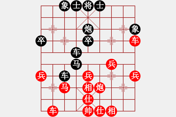 象棋棋譜圖片：2019.3.25.1評測先勝董羽認(rèn)證棋師8-2中炮進(jìn)三兵對左三步虎 - 步數(shù)：40 