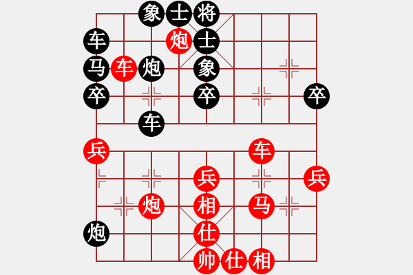 象棋棋譜圖片：過宮炮局（重炮點(diǎn)穴，一招制敵） - 步數(shù)：40 