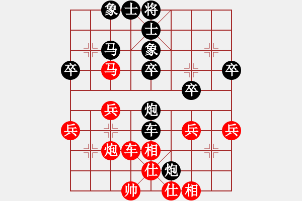 象棋棋譜圖片：zhenzhengx(8級(jí))-負(fù)-天賜良才(8級(jí)) - 步數(shù)：40 