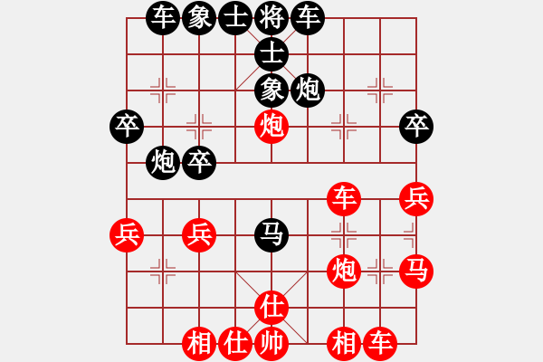 象棋棋譜圖片：天涯后手屏風(fēng)馬勝中炮業(yè)三 測(cè)評(píng) - 步數(shù)：30 