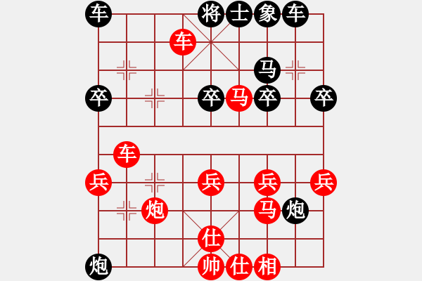 象棋棋譜圖片：中炮巡河車對屏風(fēng)馬(業(yè)五升業(yè)六評測對局)我先勝 - 步數(shù)：39 