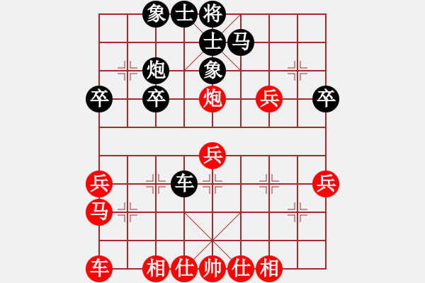 象棋棋譜圖片：爛冬瓜(6段)-和-海水正藍(lán)(3段) - 步數(shù)：30 