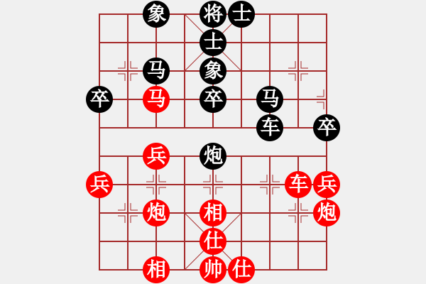 象棋棋譜圖片：夜的深邃(5段)-和-粵東神勇(2段) - 步數(shù)：40 