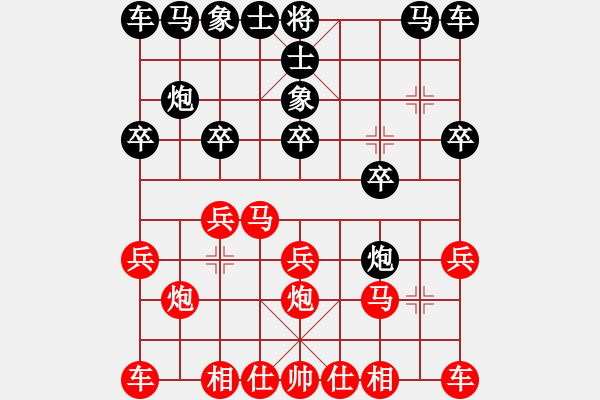 象棋棋譜圖片：12497局 B00-中炮局-旋九專雙核-大師 紅先和 小蟲引擎24層 - 步數(shù)：10 