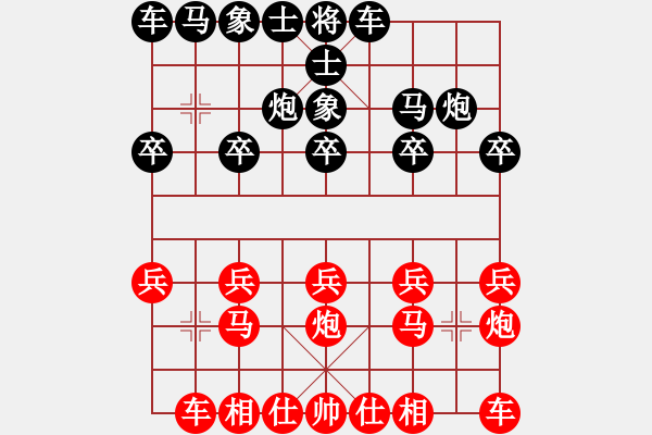 象棋棋譜圖片：中炮對反宮馬（我先勝Q(mào)Q都尉） - 步數(shù)：10 