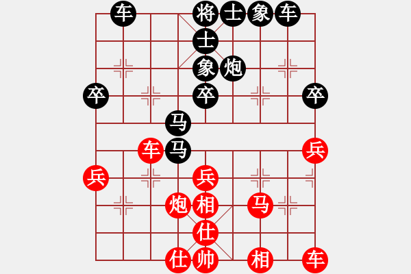 象棋棋譜圖片：醉棋渡河[紅] -VS- 俄の依賴[黑] - 步數(shù)：30 