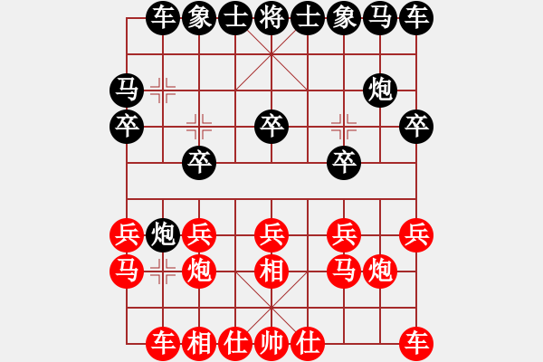 象棋棋谱图片：兴化 张荣辉 和 河南 姚洪新 - 步数：10 