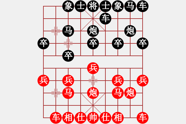 象棋棋譜圖片：meizi[紅] -VS- 橫才俊儒[黑]浪淘盡一級大師之次終局 - 步數(shù)：10 