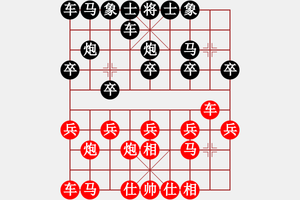 象棋棋譜圖片：鴛鴦屏風(fēng)馬(4弦)-勝-fenyangwan(5弦) - 步數(shù)：10 