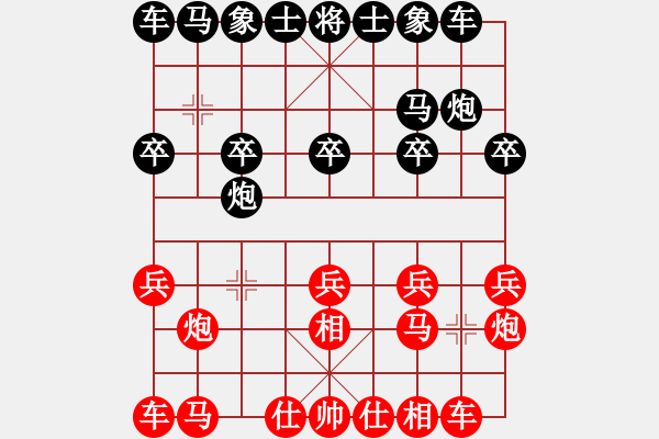 象棋棋譜圖片：葬心紅勝07trx31【仙人指路對卒底炮】 - 步數(shù)：10 