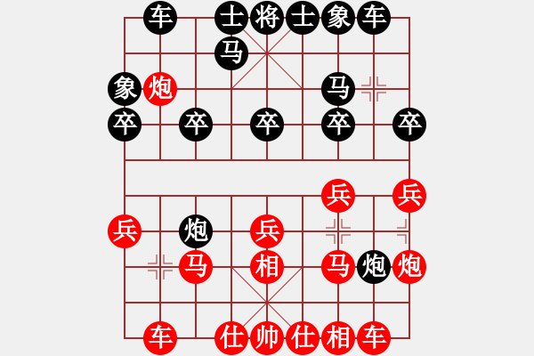 象棋棋譜圖片：葬心紅勝07trx31【仙人指路對卒底炮】 - 步數(shù)：20 