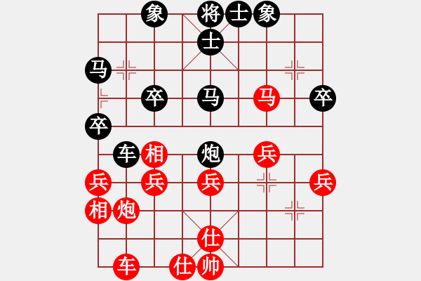 象棋棋譜圖片：王者回歸(8段)-勝-dnccz(月將) - 步數(shù)：30 