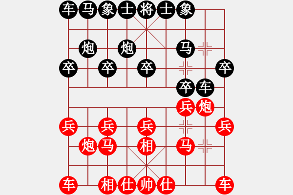 象棋棋谱图片：刘俊达 先和 王兴业 - 步数：10 