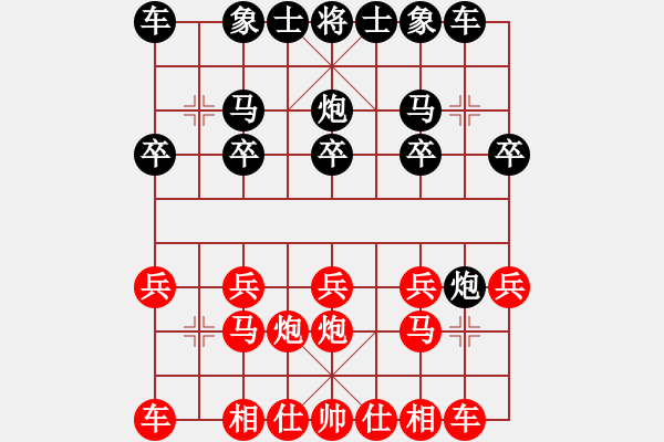 象棋棋谱图片：朱琮思 先胜 黄向晖 - 步数：10 