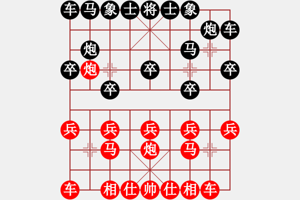 象棋棋譜圖片：徒弟先和師父-起馬對(duì)鴛鴦炮-20220113 - 步數(shù)：10 