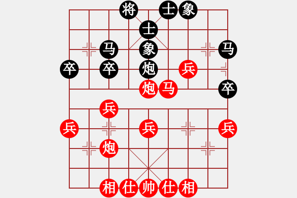 象棋棋譜圖片：棋友-魚(yú)aiq鳥(niǎo)[575644877] -VS- 遺忘[294833552] - 步數(shù)：40 