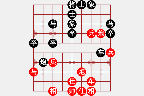 象棋棋譜圖片：可愛(ài)的小豬(2段)-負(fù)-蒲陽(yáng)陳二(1段) - 步數(shù)：40 