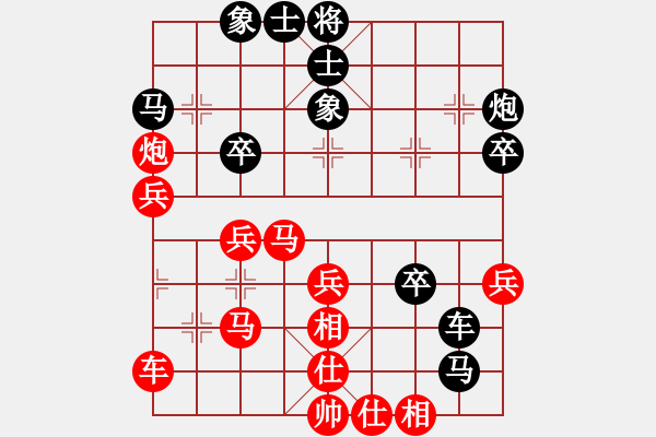 象棋棋譜圖片：襄陽(yáng)棋狂(2段)-勝-iamweak(1段) - 步數(shù)：40 