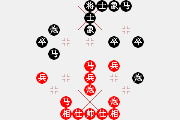 象棋棋谱图片：第一节 五七炮流行变例【例3】 - 步数：33 