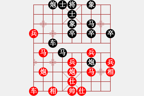 象棋棋譜圖片：銅劍無敵(3段)-負(fù)-跌馬過河(7段)仙人指路轉(zhuǎn)左中炮對卒底炮 黑馬8進(jìn)7 - 步數(shù)：40 