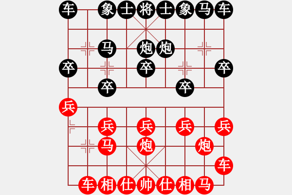 象棋棋譜圖片：11743局 A08-邊兵局-小蟲引擎24層 紅先勝 天天AI選手 - 步數(shù)：10 