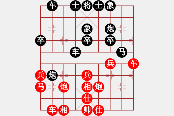 象棋棋譜圖片：雨的誘惑【紅】vs期待你的轉(zhuǎn)身【黑】 - 步數(shù)：30 