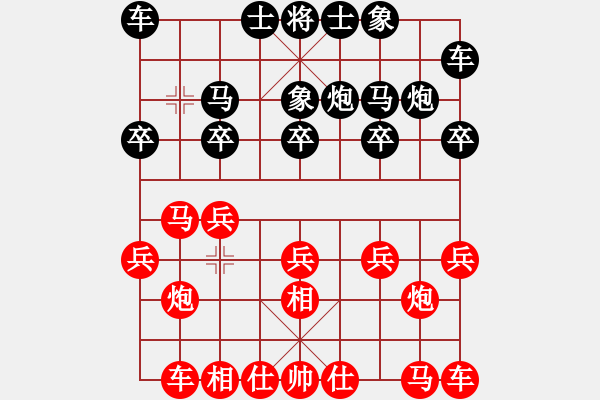 象棋棋譜圖片：負(fù)分太后 魚[紅] -VS- 冰點[黑](7) - 步數(shù)：10 