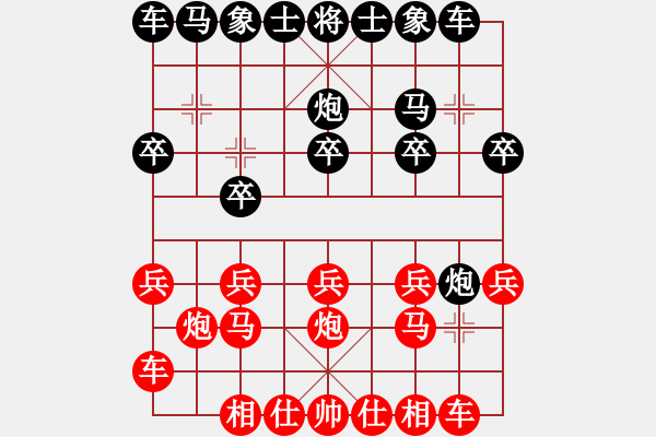 象棋棋谱图片：安徽 赵寅 和 北京 刘君 - 步数：10 