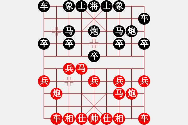 象棋棋譜圖片：兩歲就很牛[516157275] -VS- 橫才俊儒[黑] - 步數(shù)：10 