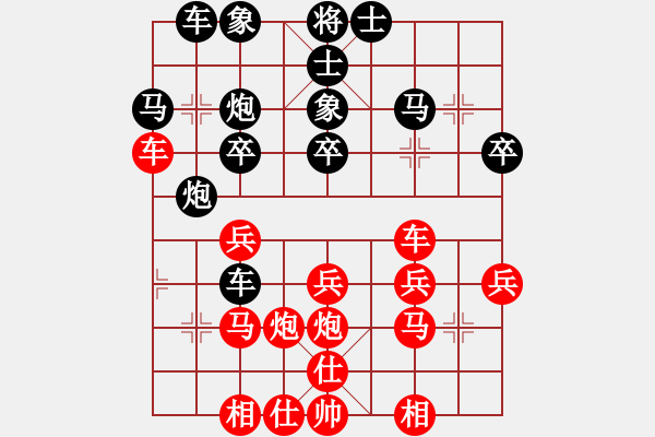 象棋棋譜圖片：樂樂[358324877] -VS- 橫才俊儒[292832991] - 步數(shù)：30 