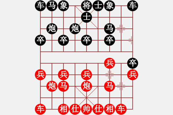 象棋棋譜圖片：棋友-魚鳥[575644877] -VS- 風雨彩虹[1115788416] - 步數(shù)：10 