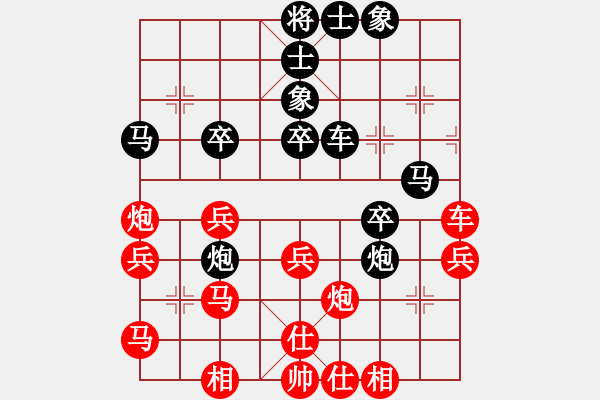 象棋棋譜圖片：北蓋醉逍遙(1段)-和-鐮刀幫青龍(5r) - 步數(shù)：40 