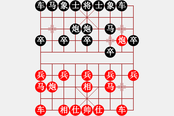 象棋棋譜圖片：山西實(shí)名象棋群聯(lián)盟 山東-原志杰 先負(fù) 少年小魚 飛相對左中炮 - 步數(shù)：10 