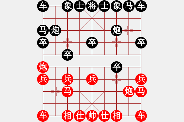 象棋棋谱图片：进兵局(二) - 步数：10 