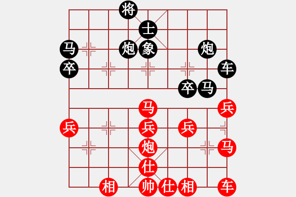 象棋棋譜圖片：【鎭鈊鑀鉨】[紅] -VS- 福星高照[黑] - 步數(shù)：40 