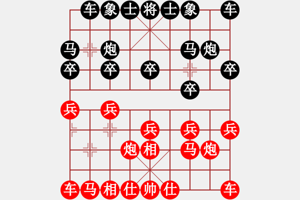 象棋棋譜圖片：行者必達[紅] -VS- 財上平如水[黑] - 步數(shù)：10 