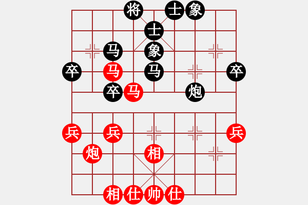象棋棋谱图片：mikechou(2段)-和-小二炮(2段) - 步数：40 