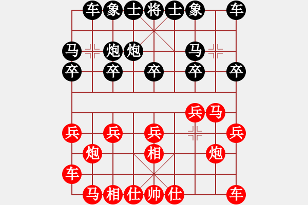 象棋棋譜圖片：何文哲 和 孟辰 - 步數(shù)：10 