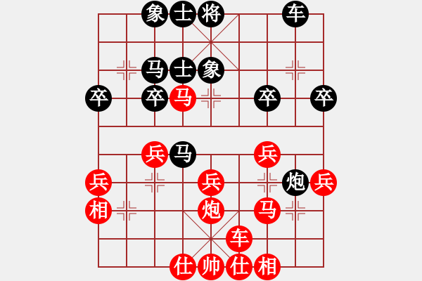 象棋棋譜圖片：橫才俊儒[292832991] -VS- 帥帥[310840301] - 步數：40 