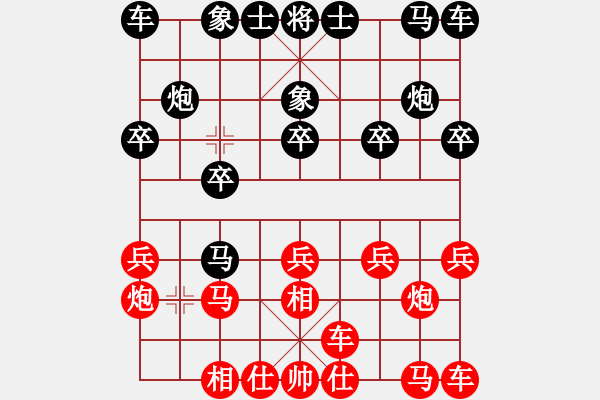 象棋棋谱图片：厦门象屿 陈泓盛 和 浙江民泰银行 徐崇峰 - 步数：10 