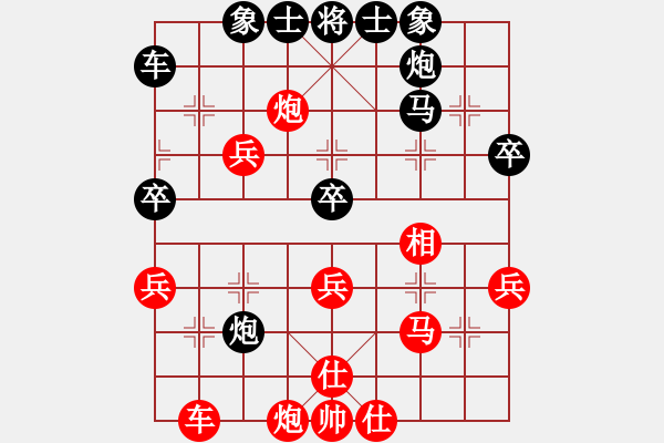 象棋棋譜圖片：宙斯[1005407916] -VS- 橫才俊儒[292832991] - 步數(shù)：40 