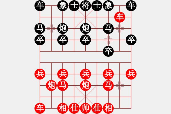 象棋棋譜圖片：順炮黑緩開(kāi)車(chē)進(jìn)7卒35炮（旋風(fēng)拆棋）和棋 - 步數(shù)：10 