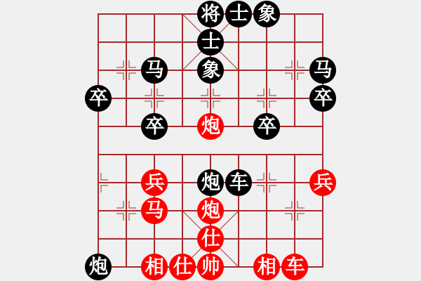 象棋棋譜圖片：904375801[紅先負(fù)] -VS- 贏一盤實(shí)在難[黑] 過宮炮對(duì)進(jìn)左馬 - 步數(shù)：40 