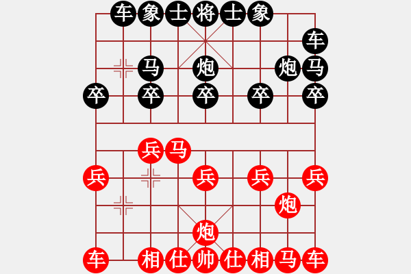 象棋棋譜圖片：1436局 A00- 不合理開局-小蟲引擎23層(先勝)天天Ai1-3 - 步數(shù)：10 