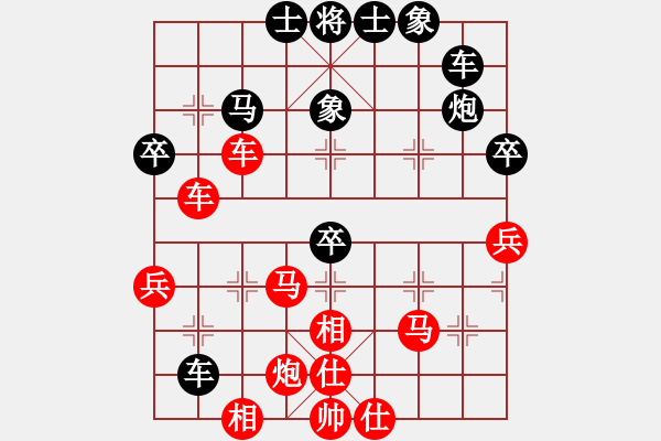 象棋棋譜圖片：反梅花：中炮對(duì)屏風(fēng)馬進(jìn)3卒     棋女(9段)-負(fù)-狼行千里(5段) - 步數(shù)：57 