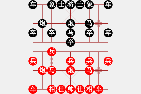 象棋棋譜圖片：加州大兄[紅] -VS- 野狼[黑] - 步數(shù)：10 