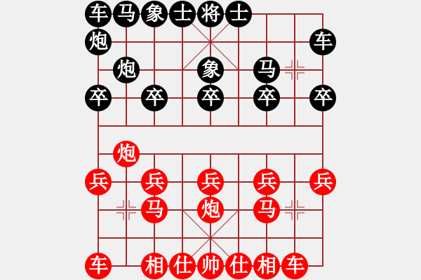 象棋棋譜圖片：中炮對(duì)龜背炮1 - 步數(shù)：10 