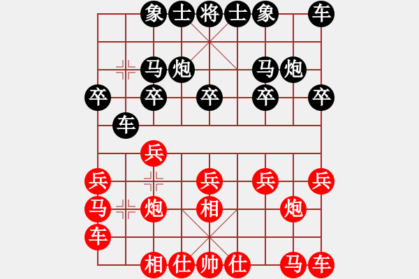 象棋棋譜圖片：kkdrogongg(玉泉)-和-專殺棋王鳥(玉泉)飛相橫車對右士角炮 - 步數(shù)：10 